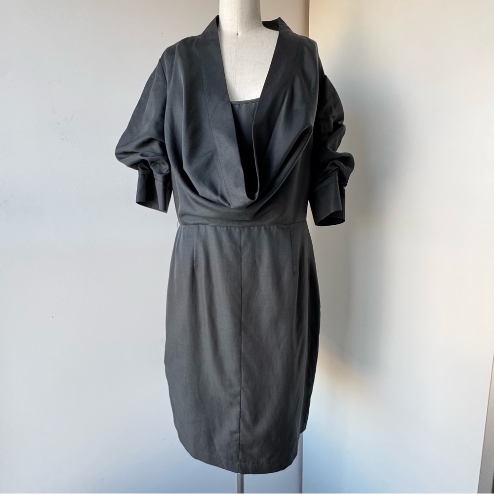 Vintage Ali Ro black Dress Rare convertible size 10 - Picture 6 of 12
